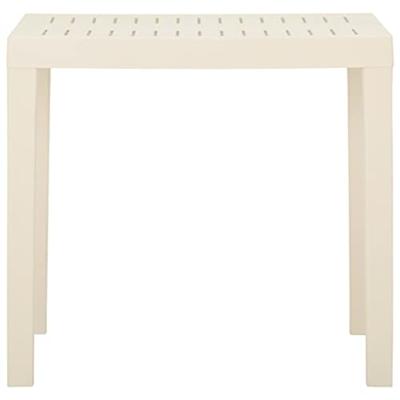 Tuintafel 79x65x72 cm kunststof wit