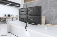 Neomounts FPMA-D550D4BLACK Monitor-tafelbeugel Aantal monteerbare displays: 4 Display(s) 33,0 cm (13) - 81,3 cm (32) Zwart Kantelbaar, Roteerbaar, Zwenkbaar, - thumbnail