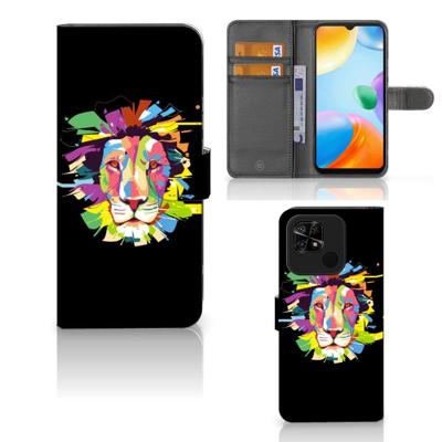 Xiaomi Redmi 10C Leuk Hoesje Lion Color Xiaomi Redmi 10C Leuk Hoesje Lion Color