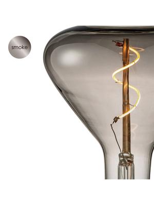 Edison Vintage LED lamp E27 LED filament lichtbron, Spiraal, Flex 14/14/16cm, Rook, Retro LED lamp Dimbaar, 3W 80lm 1800K, warm wit licht, geschikt voor E27 fitting