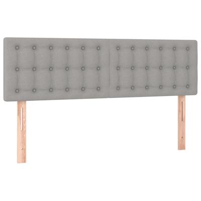 Boxspring met matras stof lichtgrijs 140x190 cm