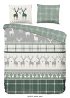 Good Morning Dekbedovertrek "rendieren" - Groen - (240x200/220 cm) - Katoen Flanel - thumbnail