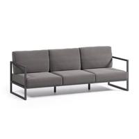 Kave Home 3-zits Tuinbank 'Comova' 225cm, kleur Donkergrijs - thumbnail