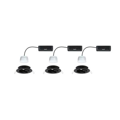 Paulmann 92437 LED-plafondlamp, LED-inbouwlamp 6 W Zwart (mat) Paulmann 92437 LED-plafondlamp, LED-inbouwlamp 6 W Zwart (mat)
