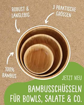 Pandoo Bamboe kom/schaal - m - 20 cm - thumbnail