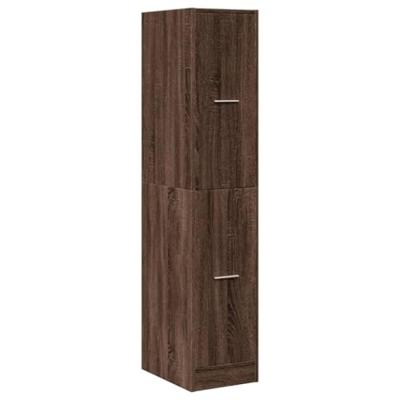 Apothekerskast 30x41x144,5 cm bewerkt hout bruin eikenkleurig