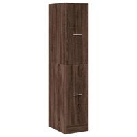Apothekerskast 30x41x144,5 cm bewerkt hout bruin eikenkleurig - thumbnail