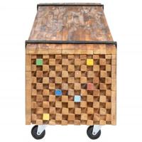 VidaXL Tv-meubel 110x30x32,5 cm massief teakhout - thumbnail