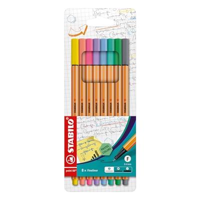 Stabilo point 88 pastel fineliners, 8st. - thumbnail