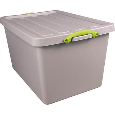 Really Useful Box Recycled opbergdoos 96 l, nestbaar, grijs Really Useful Box Recycled opbergdoos 96 l, nestbaar, grijs