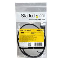 StarTech.com 60 cm lange, op paneel gemonteerde USB-kabel A naar A - F/M - thumbnail