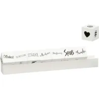 Kubussen met tekst op houder 32 cm set van 9 | 12 stuks - thumbnail