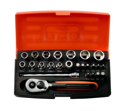 Bahco doppenset 1/4 inch 25 delig | SL25