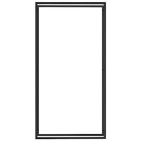 Haardhoutrek 110x28x214 cm staal matzwart - thumbnail