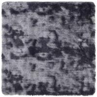 Hoogpolig vloerkleed NAVARRA 240x240 cm polyester donkergrijs - thumbnail