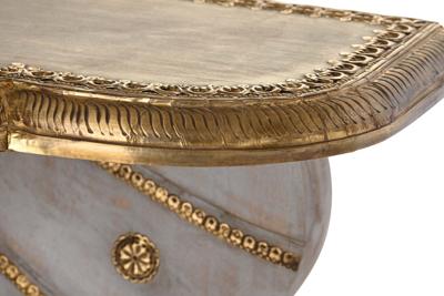 Wandtafel DKD Home Decor Olifant Wit Grijs Gouden Blik Mangohout 80 x 30 x 96 cm