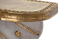 Wandtafel DKD Home Decor Olifant Wit Grijs Gouden Blik Mangohout 80 x 30 x 96 cm - thumbnail