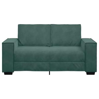 Tweezitsbank 120 cm fluweel donkergroen