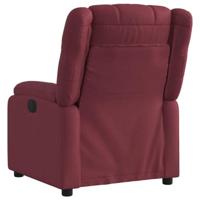 Fauteuil verstelbaar stof wijnrood - thumbnail