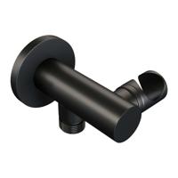 BRAUER Black Carving thermostatische inbouw badkraan - drukknoppen SET 04 - uitloop - 3 standen handdouche - doucheslang - wandaansluitbocht - zwart mat 5-S-215 - thumbnail