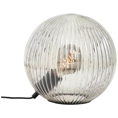 Brilliant Bol tafellampBelado geribbeld met smoke glas - 92804/93