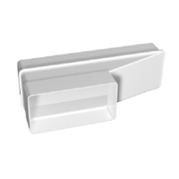 Verloopstuk - 204x60 naar 120x60mm - asymmetrisch - thumbnail