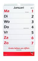 Kalender 2026 met grote letters en cijfers qua | 10 stuks - thumbnail