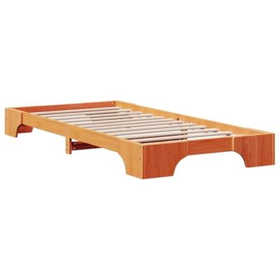 Bedframe Wasbruin 75 x 190 cm Massief grenenhout