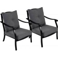 Queens lounge tuinstoel gietaluminiumn set van 2 - thumbnail