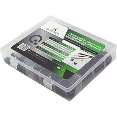 Quadrios LED-assortiment Rood, Groen, Geel, Blauw, Koud-wit, Warm-wit 5 mm 20 mA 3.0 V Quadrios LED-assortiment Rood, Groen, Geel, Blauw, Koud-wit, Warm-wit 5 mm 20 mA 3.0 V