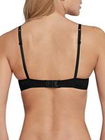 BH Beugel BH - Pure Cotton - Zwarte Katoenen bh met kant - thumbnail