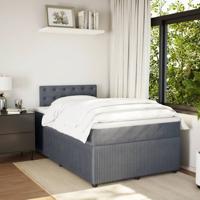 Boxspring met matras fluweel donkergrijs 120x190 cm - thumbnail