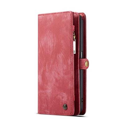 Caseme - vintage 2 in 1 portemonnee hoes - Samsung Galaxy A80 - Rood Caseme - vintage 2 in 1 portemonnee hoes - Samsung Galaxy A80 - Rood