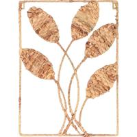 Wanddecoratie bladeren riet 50x35cm - thumbnail