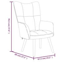 Relaxstoel fluweel zwart - thumbnail