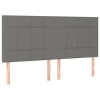 Bedframe zonder matras stof donkergrijs 200x200 cm - thumbnail