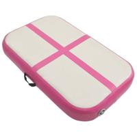 vidaXL Gymnastiekmat met pomp opblaasbaar 60x100x10 cm PVC roze - thumbnail
