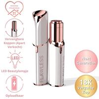 Oplaadbare Gezichtsfluff Eliminator - FLAWLESS FINISH - Vlekkeloos gezicht - Zacht en veilig - Wit - thumbnail