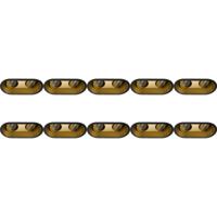 Kantelbare Inbouwspot Dubbel Ovaal GU10 Zwart/Goud 10-pack - thumbnail