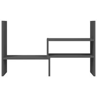 VidaXL Monitorstandaard (39-72)x17x43 cm massief grenenhout grijs - thumbnail