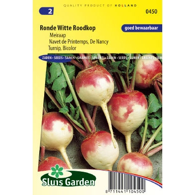 Meiraap zaden Ronde Witte Roodkop Meiraap zaden Ronde Witte Roodkop