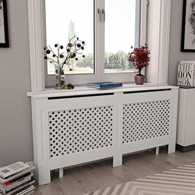 VidaXL Radiatorombouw 172x19x81,5 cm mdf wit VidaXL Radiatorombouw 172x19x81,5 cm mdf wit