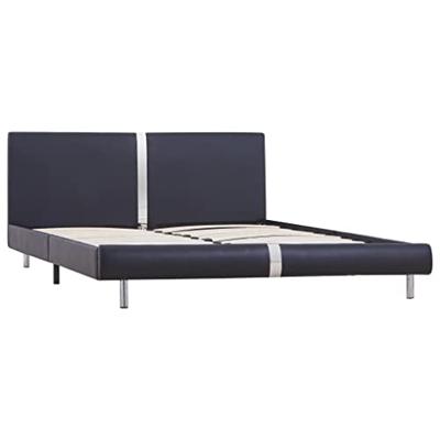 Bedframe kunstleer zwart 120x200 cm