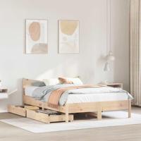 Bedframe met lades massief grenenhout 140x200 cm - thumbnail