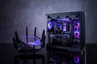 ASUS ROG Rapture GT-AXE16000 Quad-band WiFi 6E Extendable Gaming Router, 6GHz Band, 2.5G Port, Triple-level Game Acceleration, levenslange gratis netwerkbeveiliging, 4G / 5G Router vervanger - thumbnail
