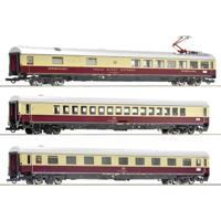 Roco 6200121 H0 3-delige set 2 „Rheingold” van de AKE-spoorwegtoerisie Restauratiewagen, 1e klas rijtuig met grote ruimte, 1e klas coupérijtuig - thumbnail