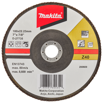 Makita Accessoires Lamellenschuurschijf 180mm Z40 - D-27735 D-27735