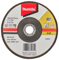 Makita Accessoires Lamellenschuurschijf 180mm Z40 - D-27735 D-27735 - thumbnail