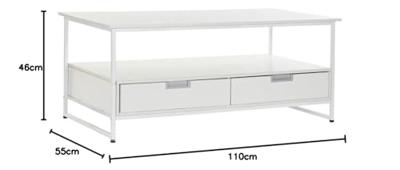 Hoofdtafel DKD Home Decor Metaal MDF (110 x 55 x 46 cm)