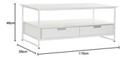 Hoofdtafel DKD Home Decor Metaal MDF (110 x 55 x 46 cm) - thumbnail